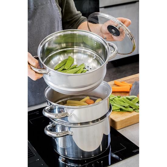 KitchenCraft Stainless Steel Three Tier Steamer