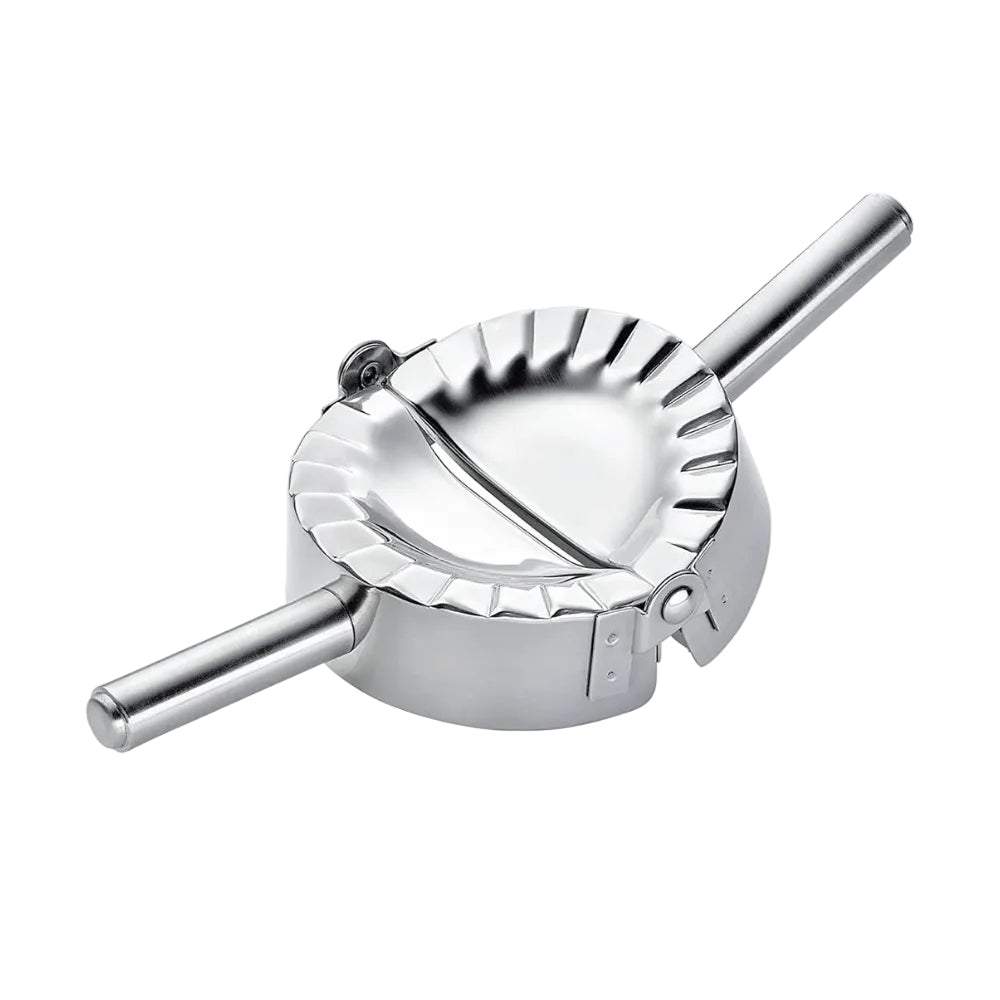 Ravioli pasta maker on a white background.