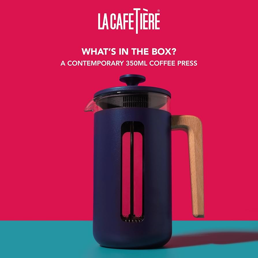 La Cafetière Pisa French Press Coffee Maker 3 Cup Navy