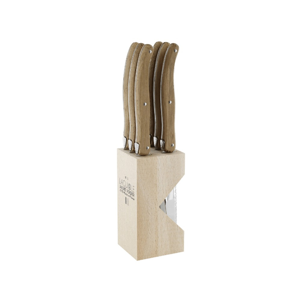 Laguiole By Andre Verdier Toasted Oak Steak Knife Set