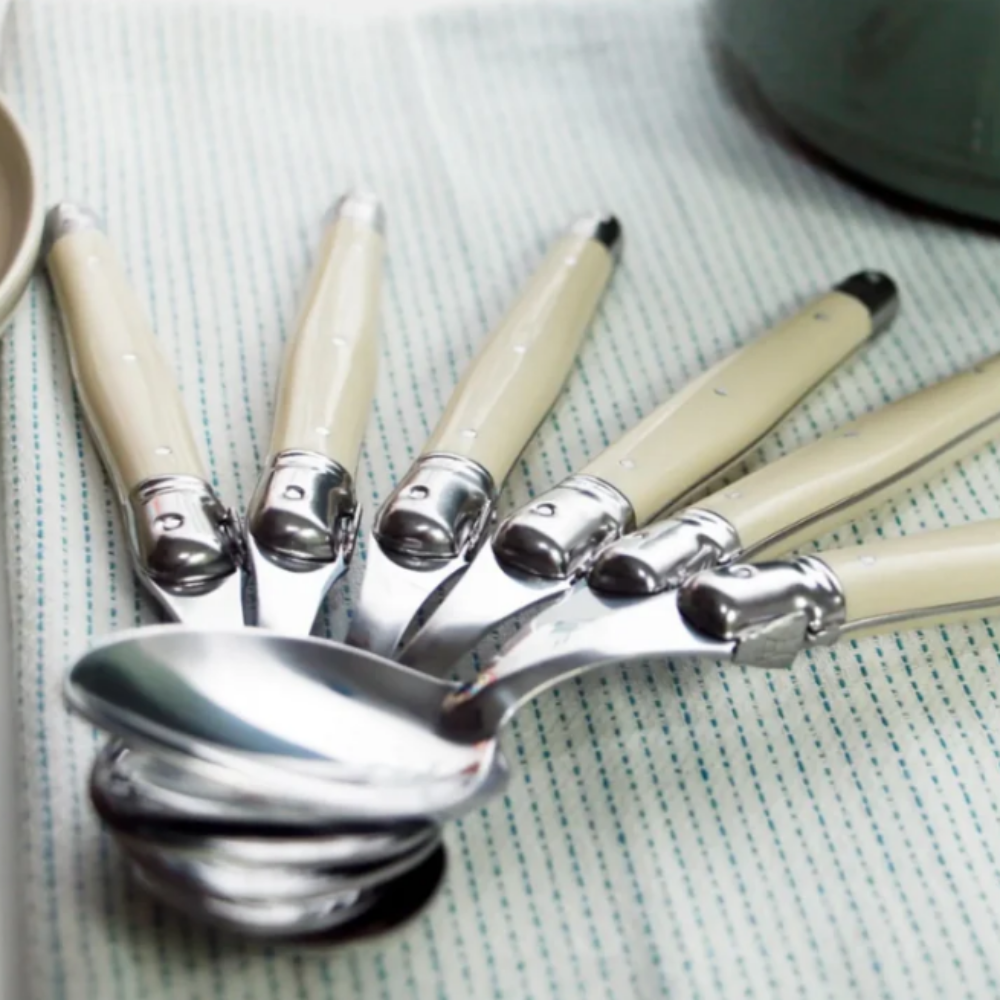 Laguiole by André Verdier Teaspoon Set of 6 Ivory