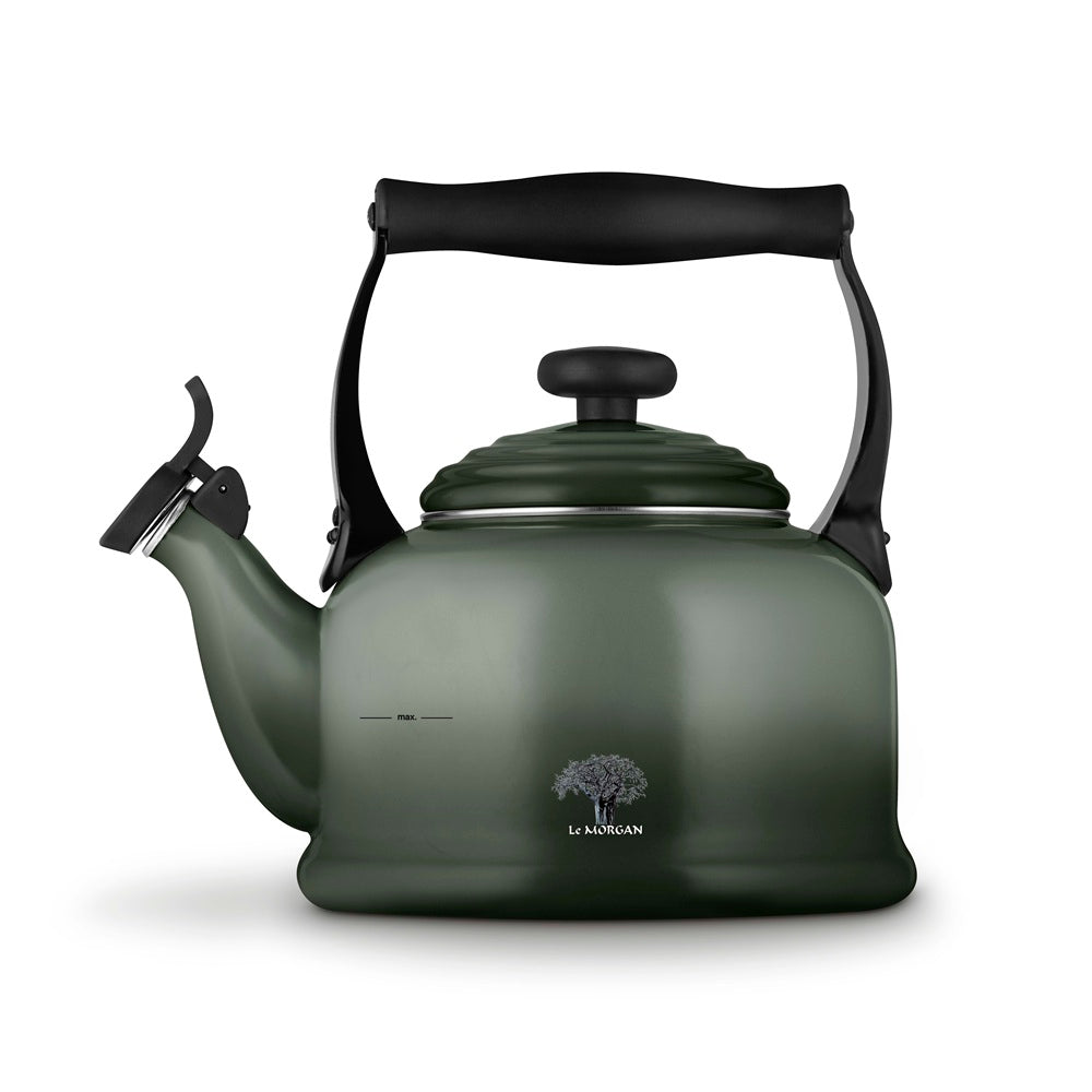 Ombre grey Le Morgan kettle on a white background.