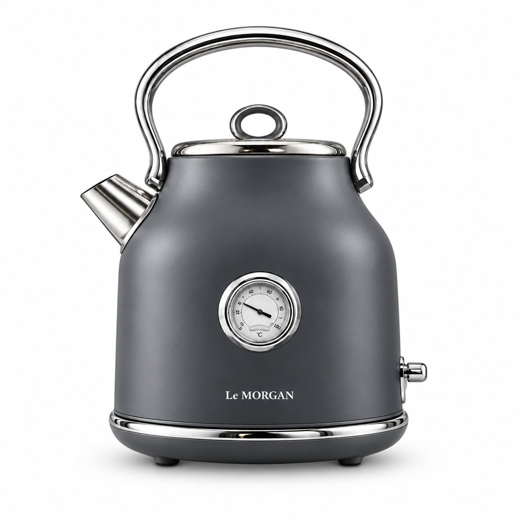 Le Morgan Renaissance Stainless Steel Kettle 1.7L Grey