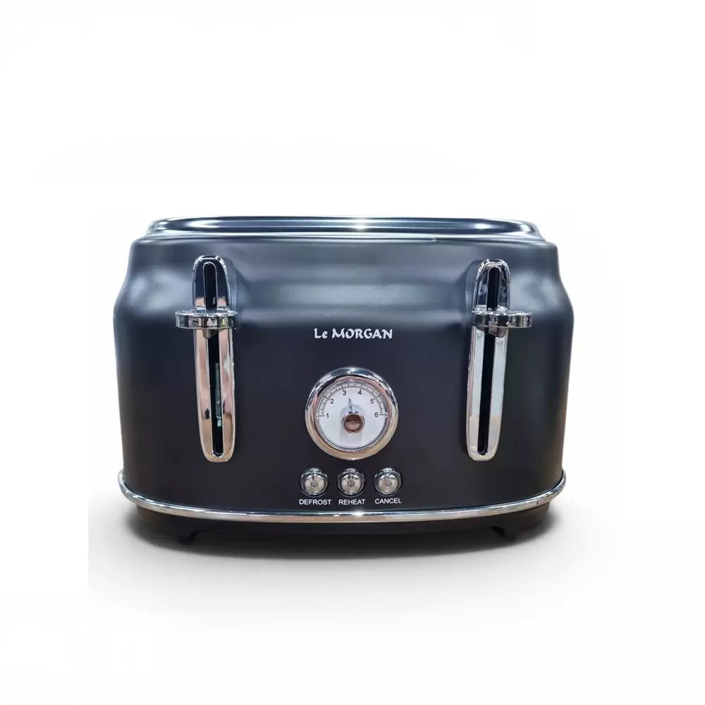 Le Morgan Renaissance Stainless Steel 4-Slice Toaster Black
