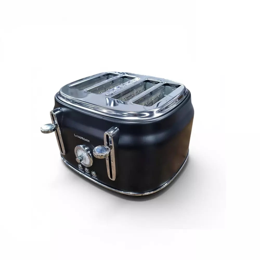 Le Morgan Renaissance Stainless Steel 4-Slice Toaster Black