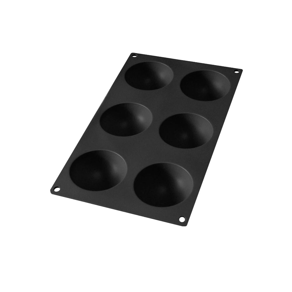 Black baking mould on a white background