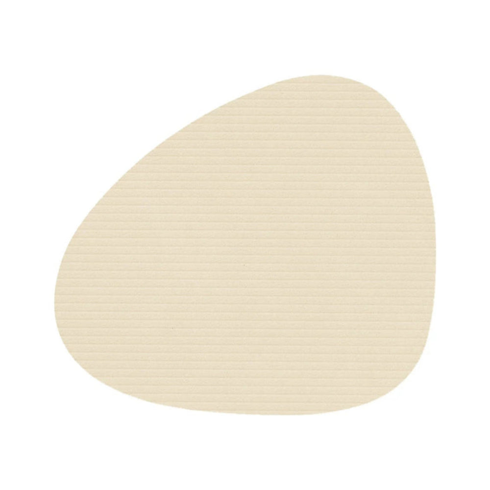 Beige placemat on a white background