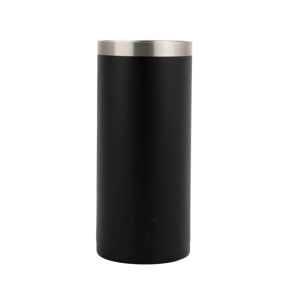 Black can cooler on a white background