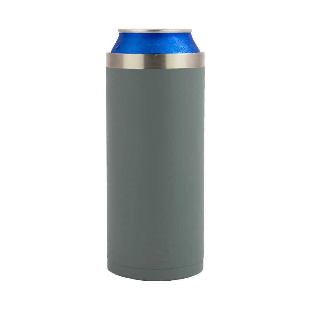 Dark grey can cooler on a white background