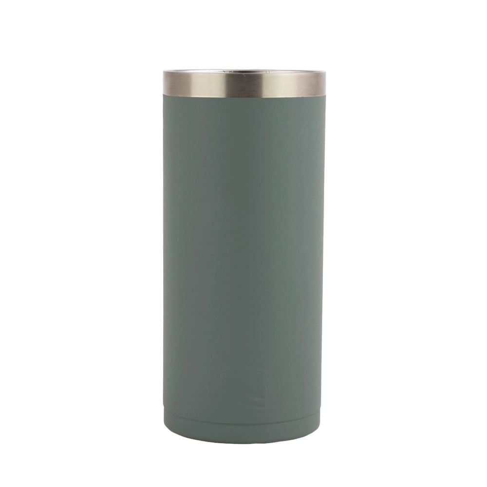 Dark grey can cooler on a white background