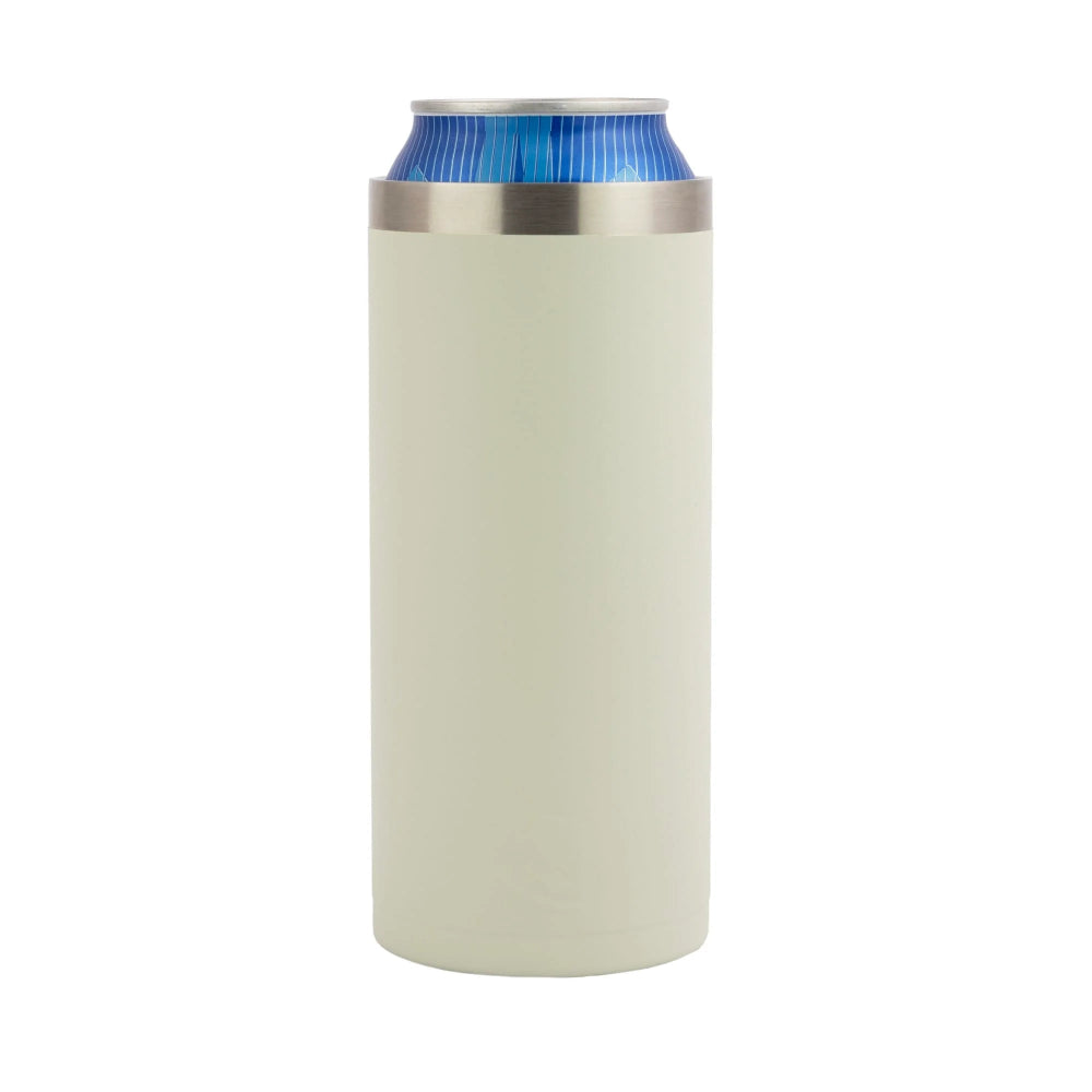 Off white can cooler on a white background 