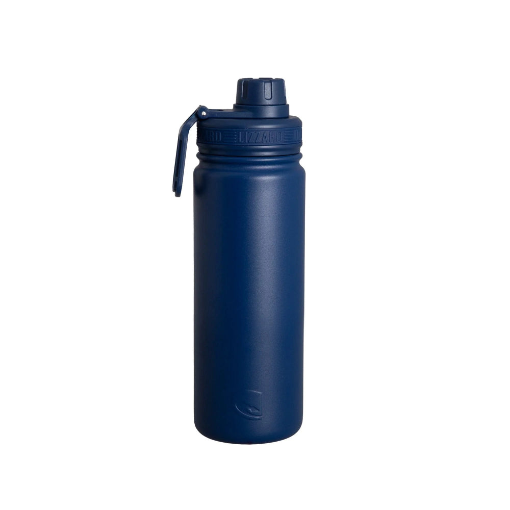 Dark blue flask on a white background.