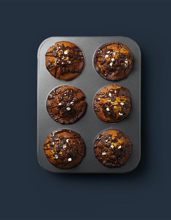 MasterClass Non-Stick 6 Hole Deep Baking Pan