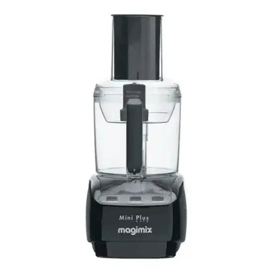 Black Magimix food processor on a white background