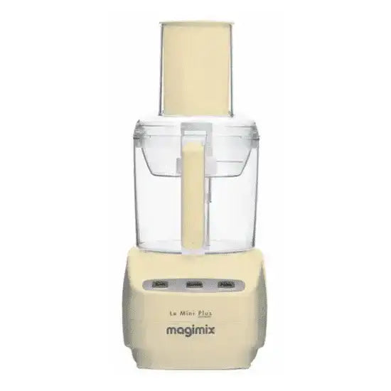 Creme-colored Magimix food processor on a white background