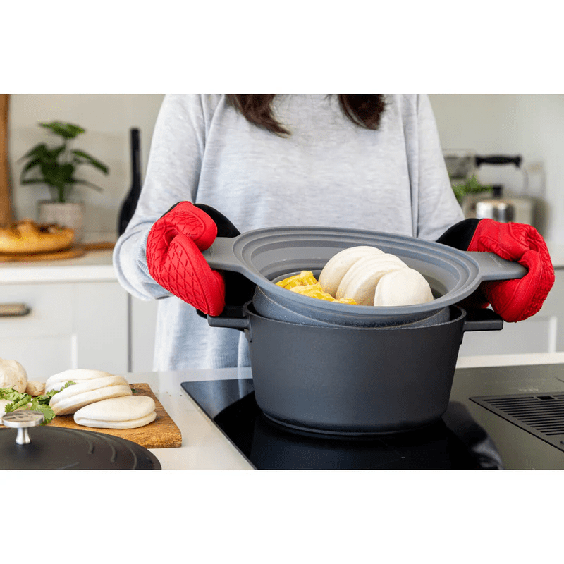 MasterClass Collapsible Silicone Steam and Strain Colander