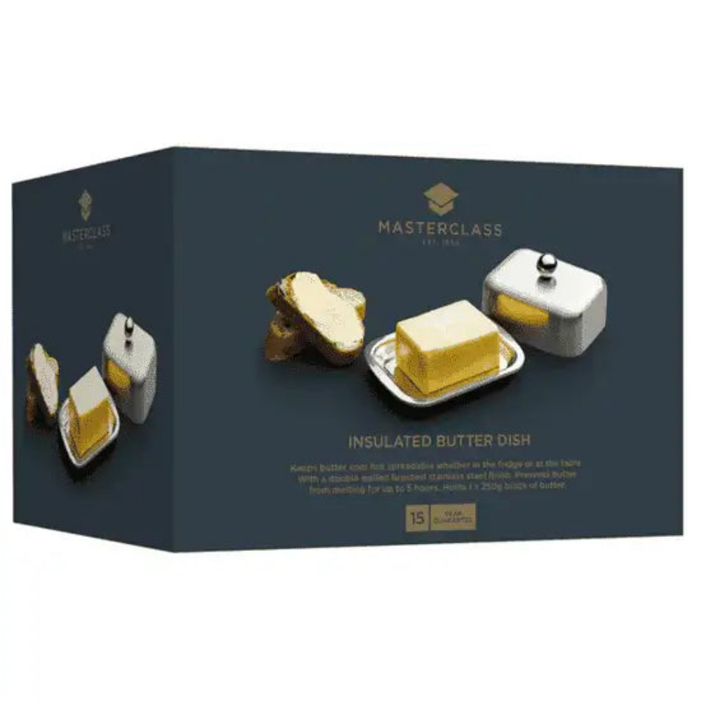 Masterclass insulated butter dish packaging on a white background