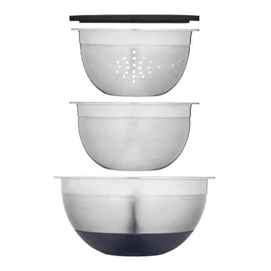 MasterClass Smart Space Stainless Steel 3 Piece Bowl Set