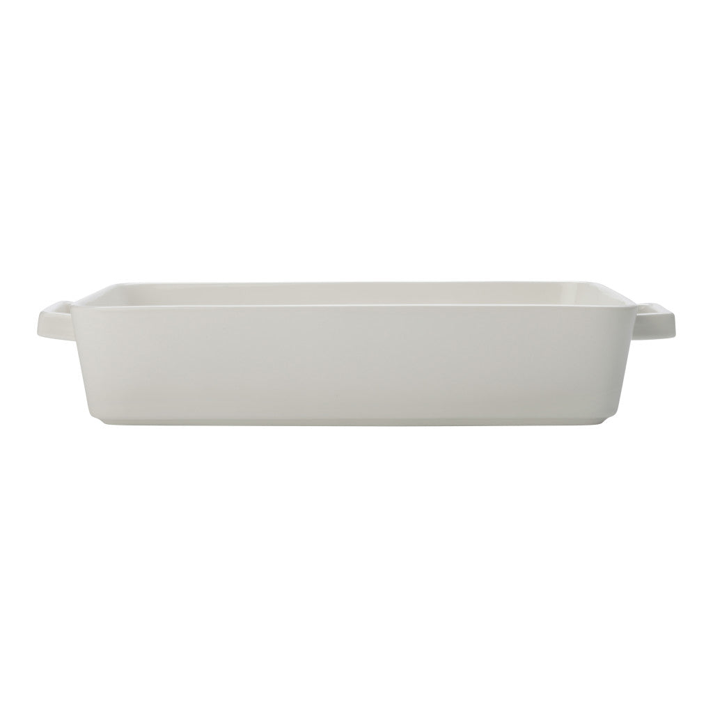 White baking dish on a white background