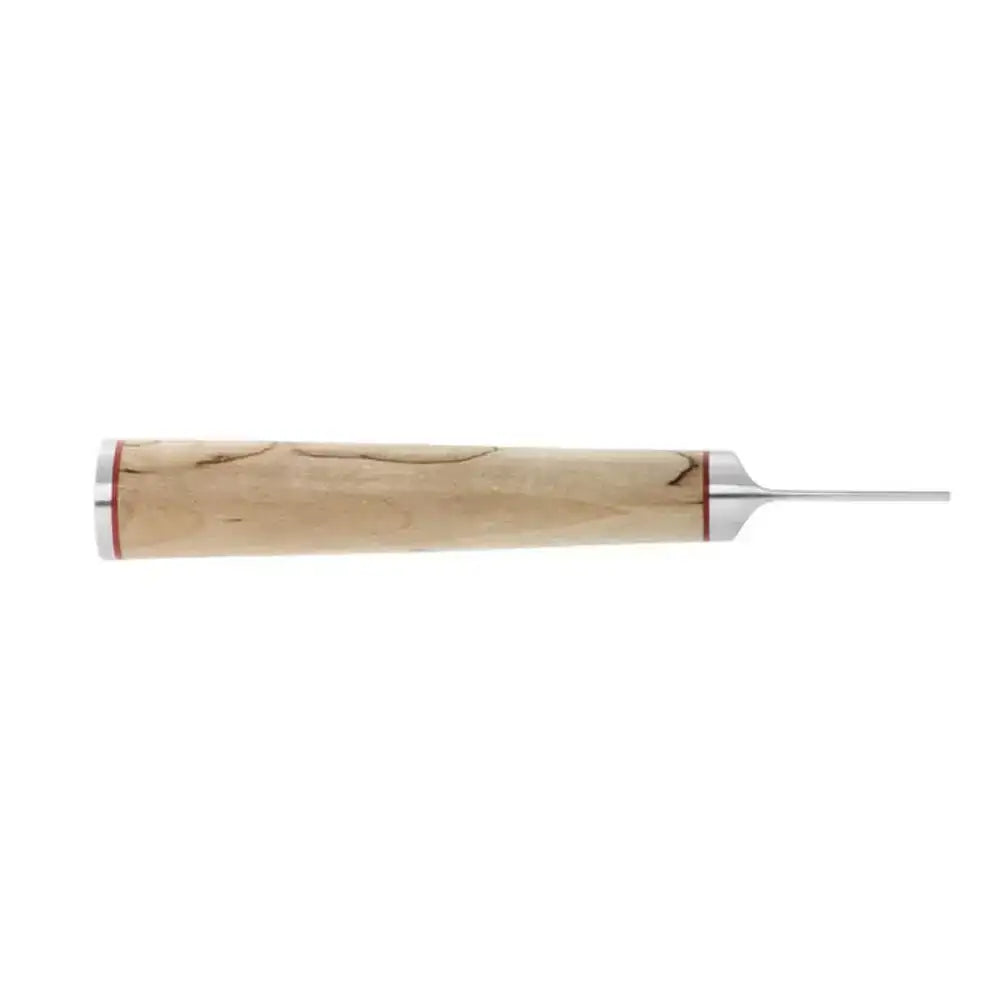 Wooden-handled knife on a white background