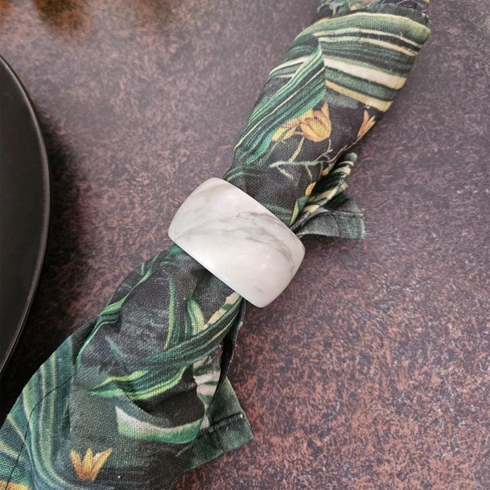 Nicolson Russell Marble Napkin Rings 4pc
