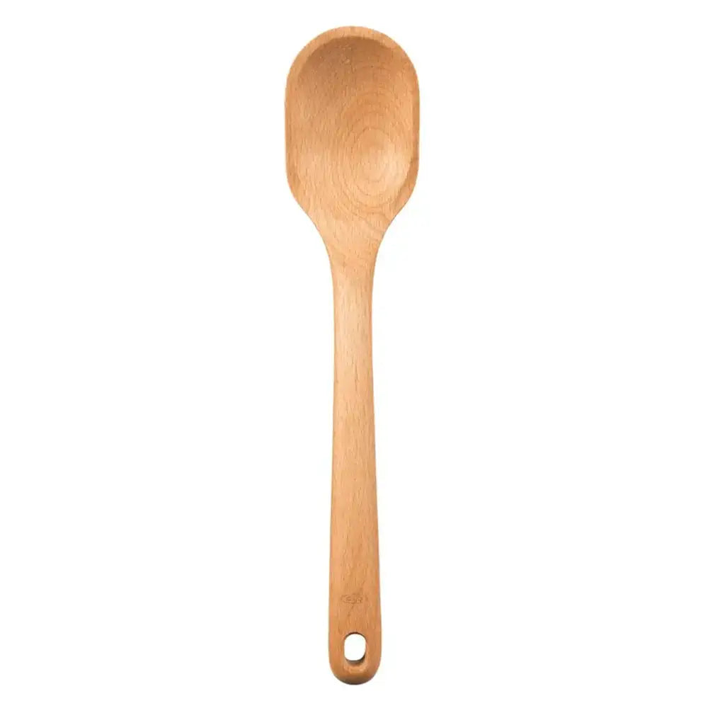 Wooden spoon on a white background