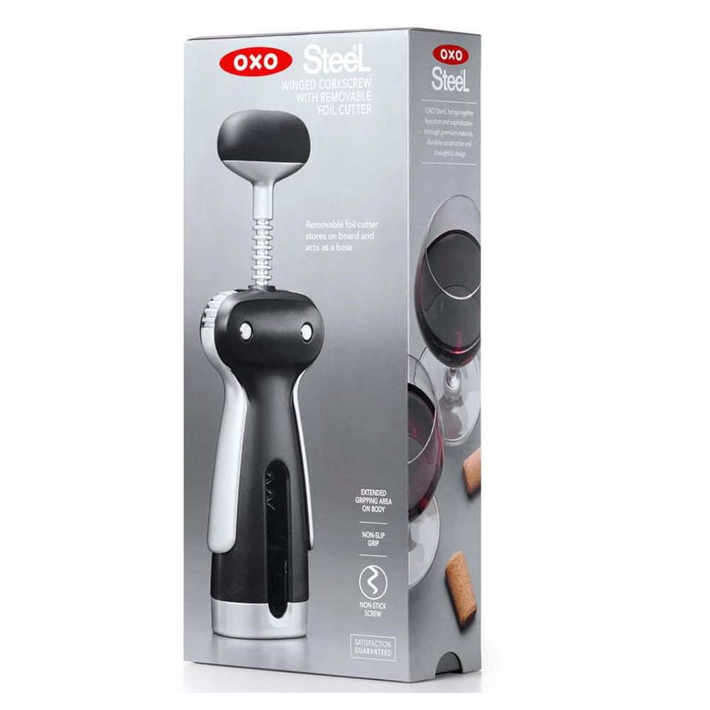 OXO Stainless Steel Winged Corkscrew with Foil Cutter