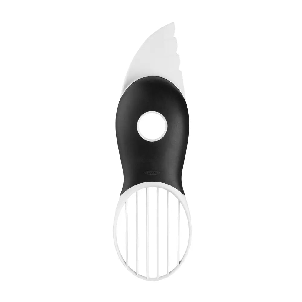 Oxo avocado slicer white on a white background