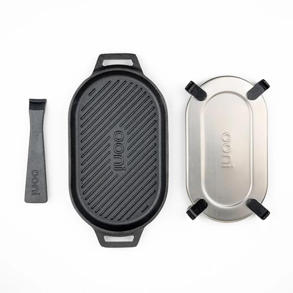 Ooni Cast Iron Grizzler Pan with Trivet Base