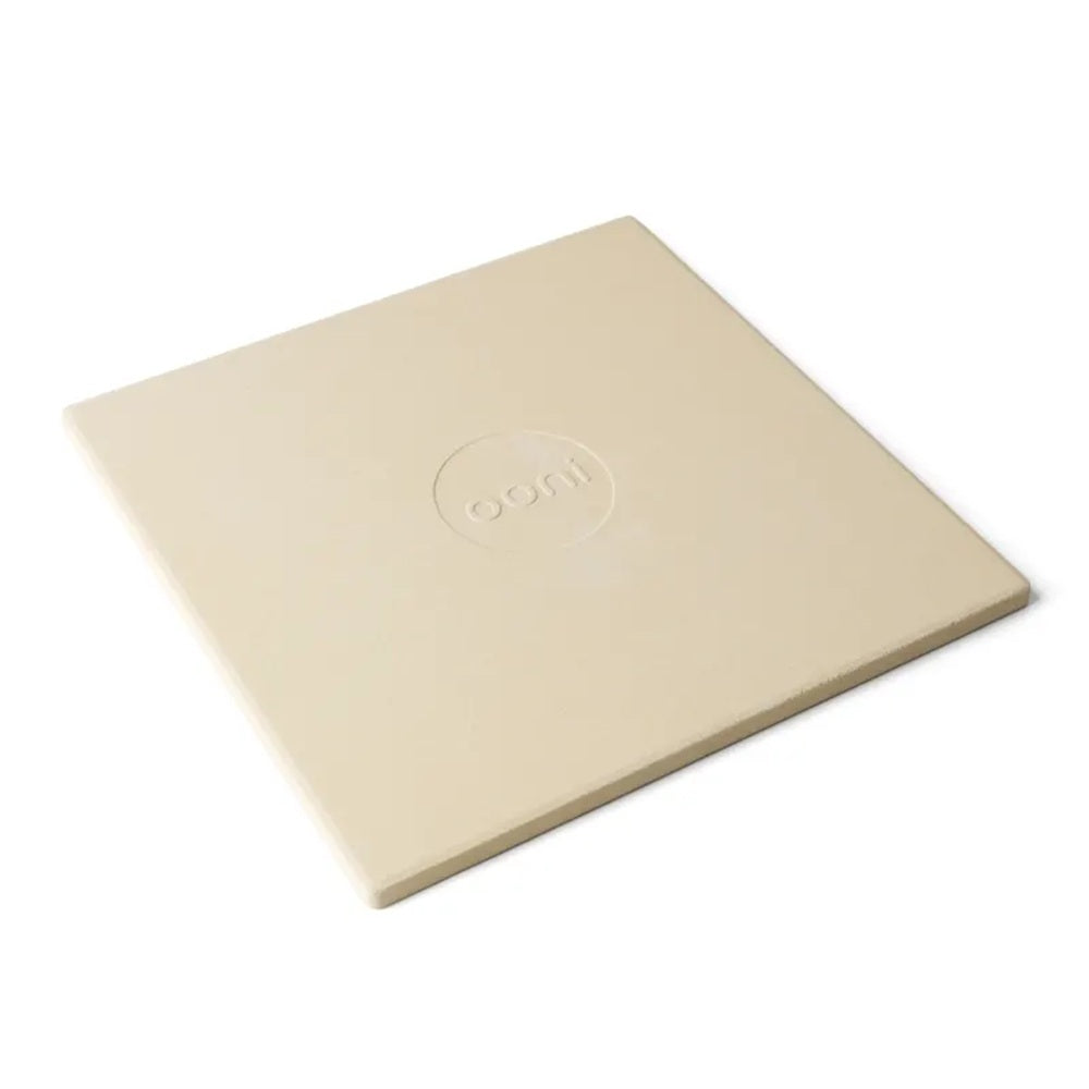 Beige tile with a logo on a white background
