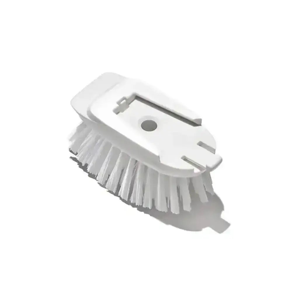 White brush with bristles on a white background