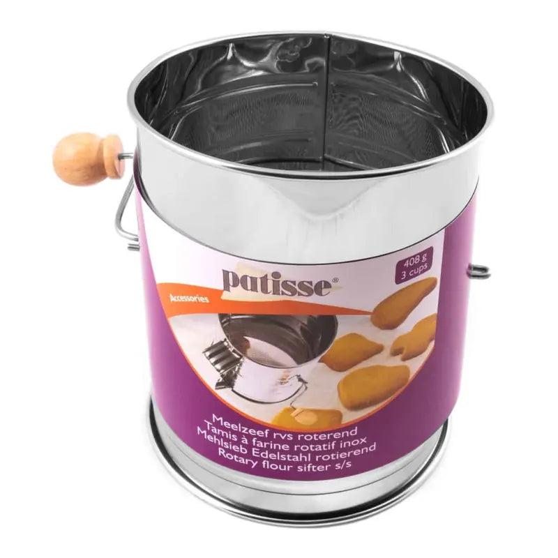 Patisse Stainless Steel Flour Sifter Rotary Handle