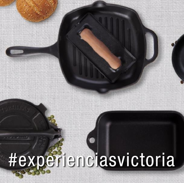 Victoria Enamelled Cast Iron Meat Press with Wooden Handle