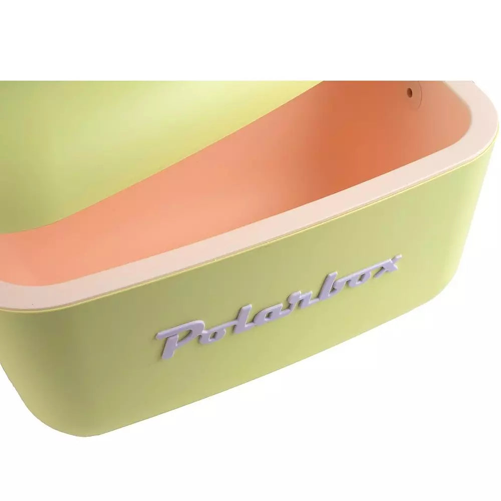 Polarbox lime cooler box on white background