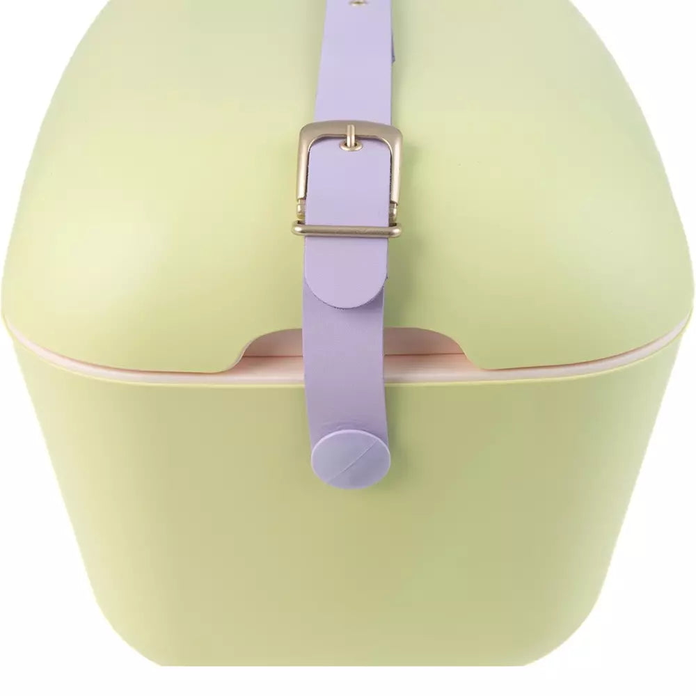 Polarbox lime cooler box on white background