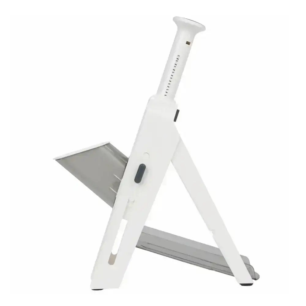 White stand with adjustable height on a white background