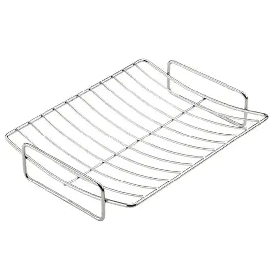 Metal wire rack on a white background