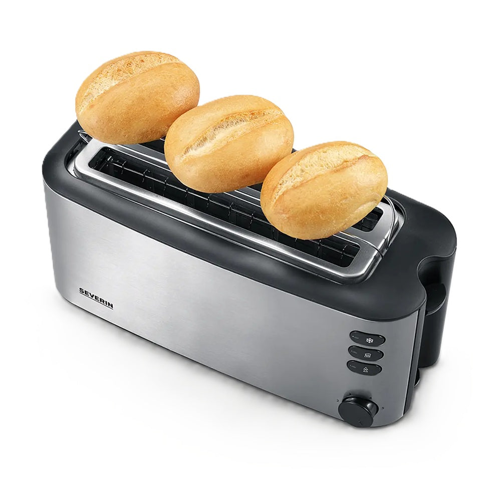 Severin Long Slot Stainless Steel 4-Slice Toaster.