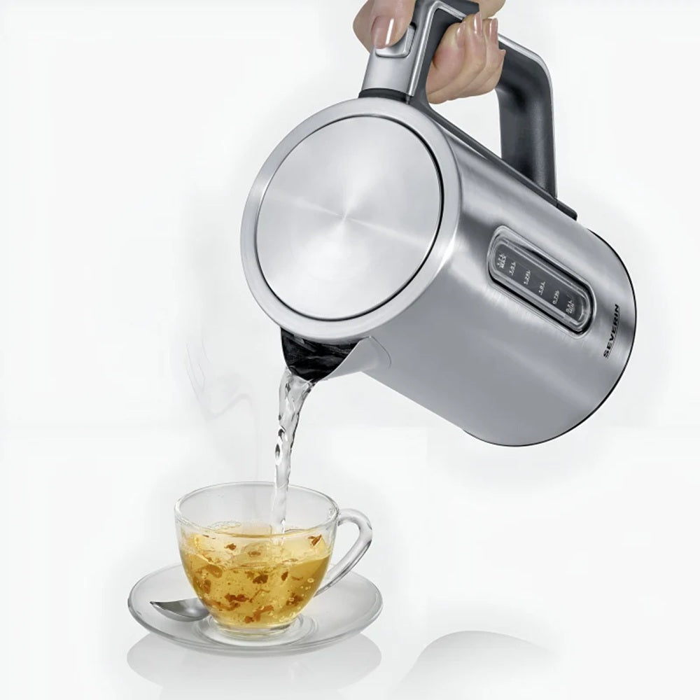 Severin Stainless Steel Digital Electric Kettle 1.7L.