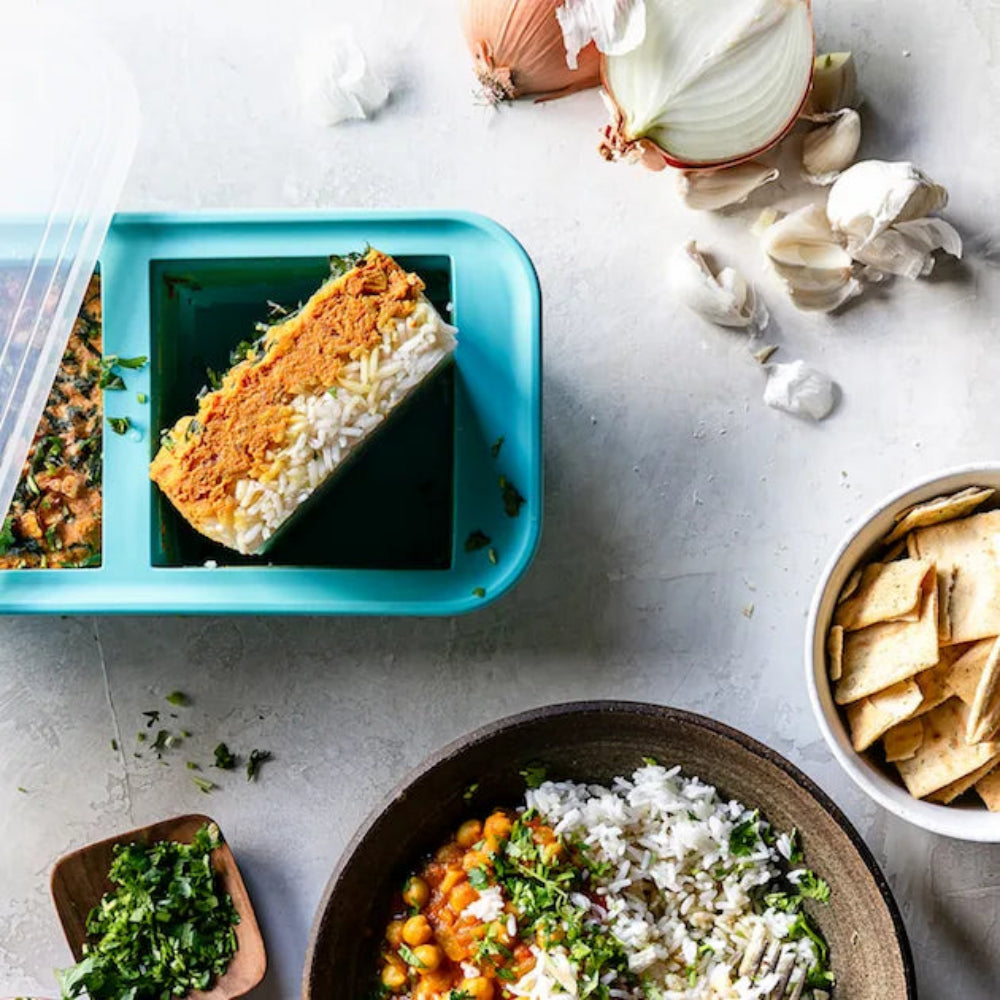 Souper Cubes 2-Cup Silicone Freezer Tray with Lid Aqua