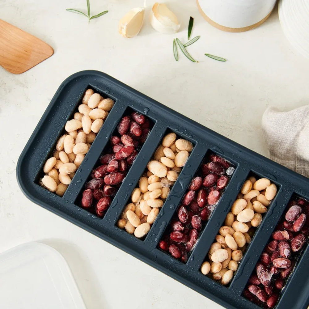 Souper Cubes Half-Cup Silicone Freezer Tray with Lid