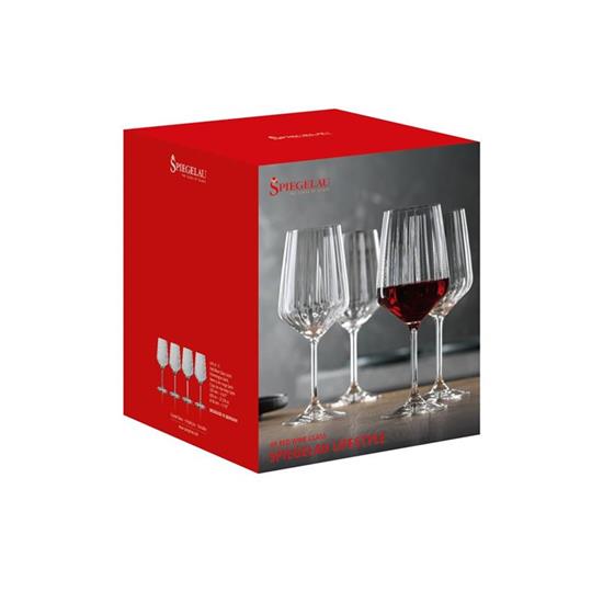 Spiegelau Lifestyle Red Wine Glasses Set of 4.