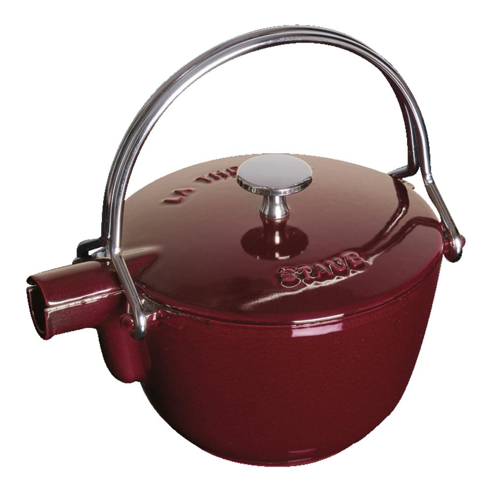 Staub Cast Iron Round Tea Pot 1.15L Grenadine Red