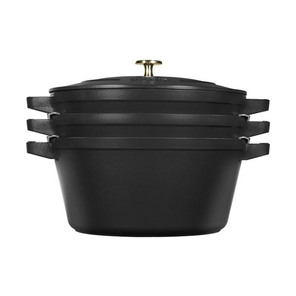 Staub Cast Iron Stackable 4 Piece Cookware Set