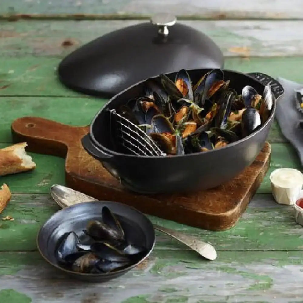 Staub Oval Cast Iron Mussel Pot 2L