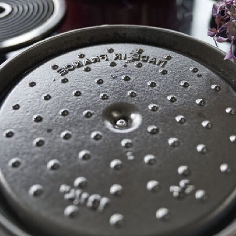 Staub Round Cast Iron Casserole & Steamer 5.2L