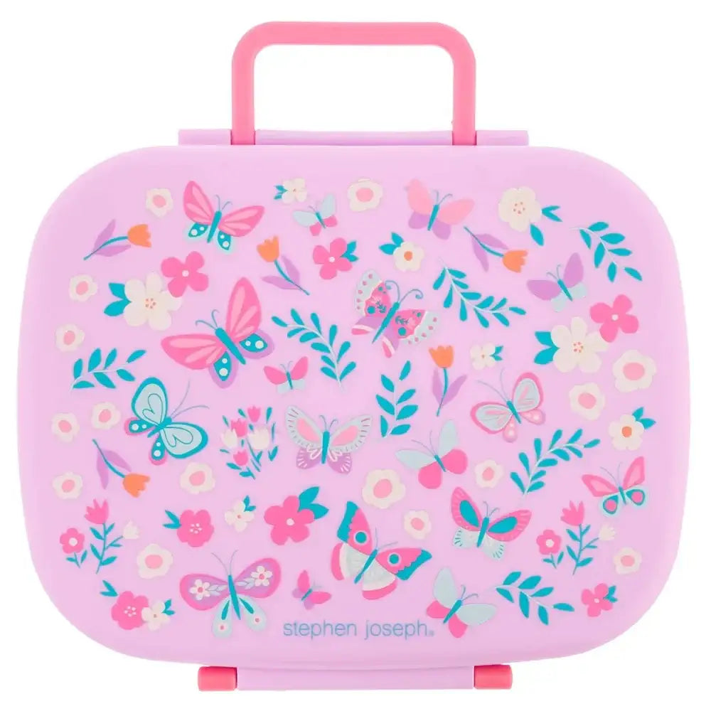 Stephen Joseph Bento Lunchbox with Removable Tray Butterfly