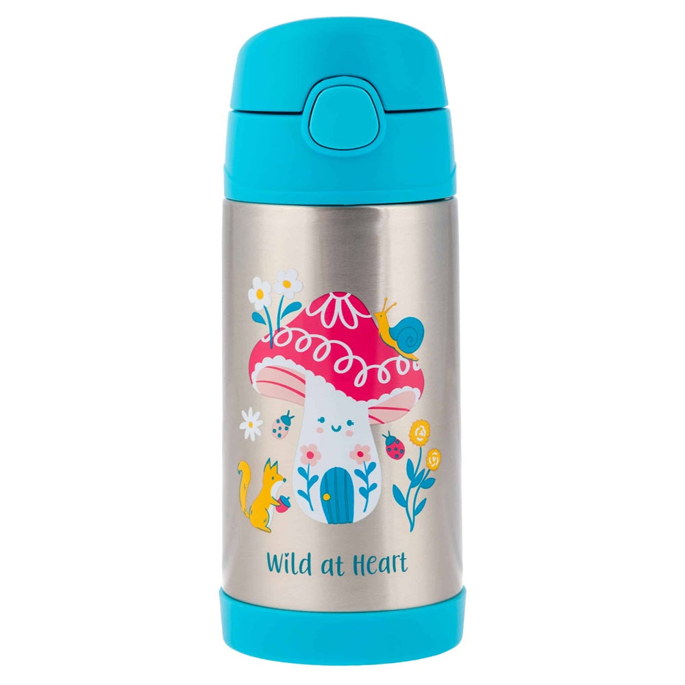 Stephen Joseph Double Wall Stainless Steel Bottle Mushroom