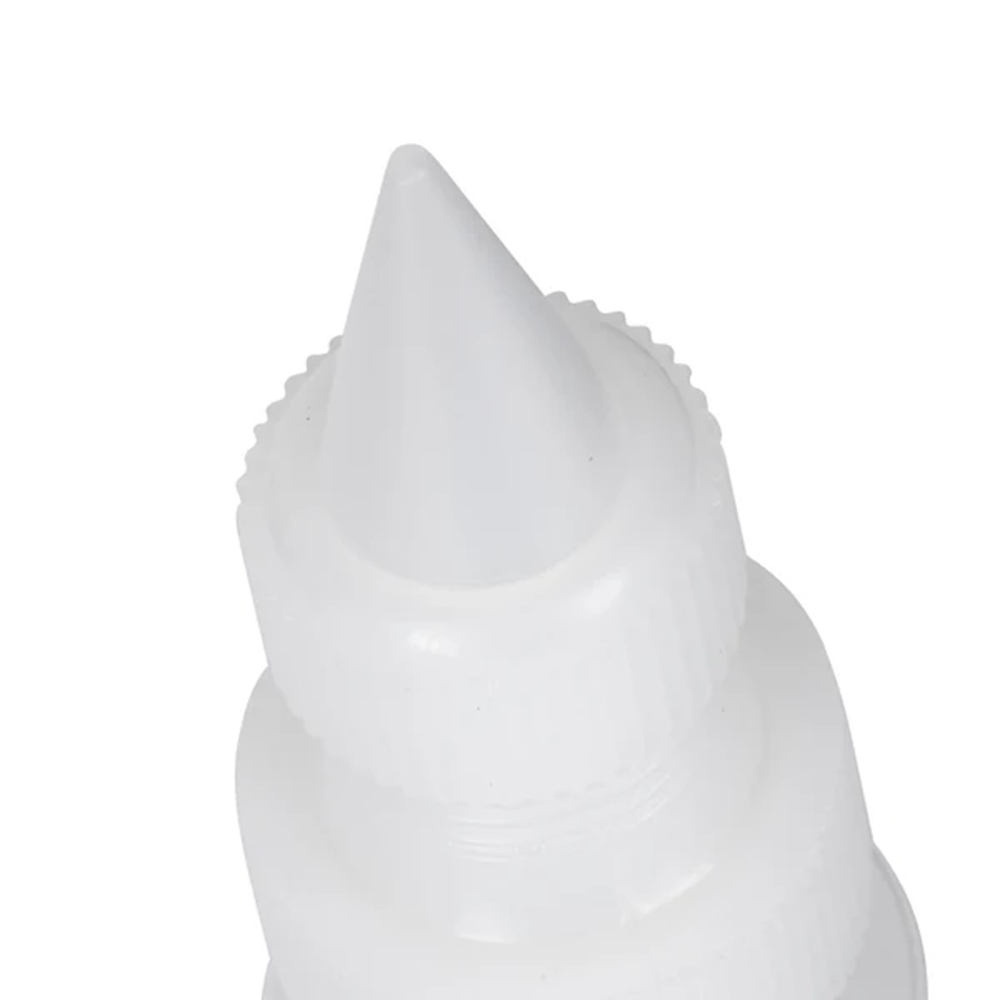 White, cone-shaped object on a white background