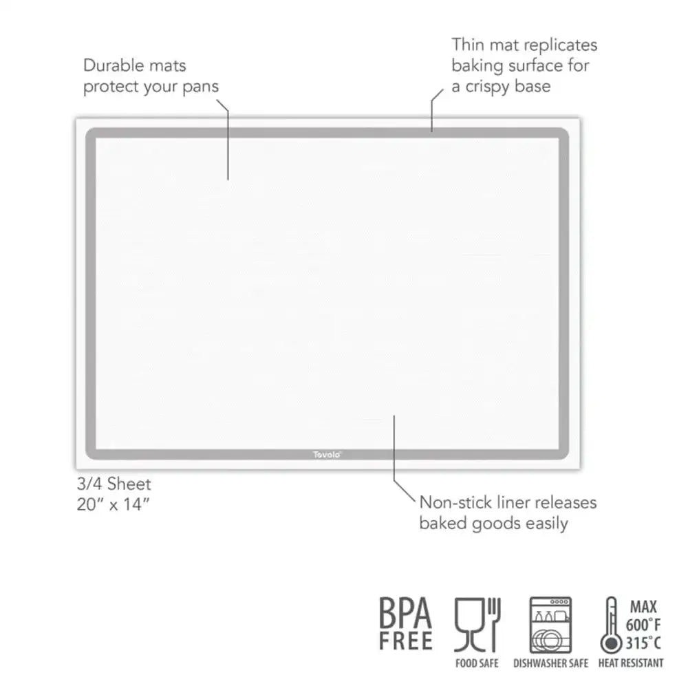Diagram of a baking sheet with features labeled on a white background